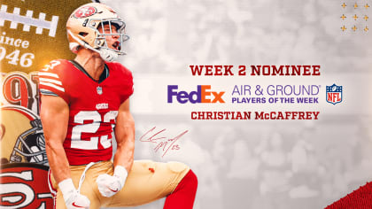 Christian McCaffrey Wins Fedex Ground Player of Week 1