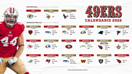 Es Oficial! Los 49ers Revelan el Calendario de la Temporada 2022