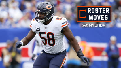 Chicago Bears inside linebacker Roquan Smith (58) walks off the