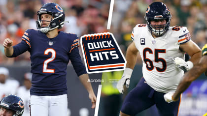 Cairo Santos rejoins Bears, Cody Whitehair sidelined