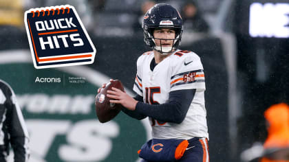 Chicago Bears quarterback Trevor Siemian (15) stands on the field