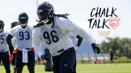 Chicago Bears tight end Trevon Wesco (88) warms up before taking