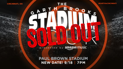 Cincinnati Bengals - TOMORROW ‼ Tickets for Garth Brooks at Paul Brown  Stadium on May 16 go on sale at 10 a.m. ET. Fans can join the Ticketmaster  waiting room at 9