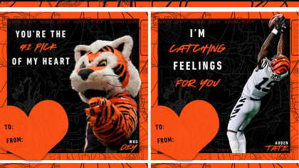 Valentines Day Cards from the Cincinnati Bengals