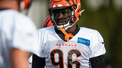 Cincinnati Bengals defensive end Cam Sample (96) lines up on defense during  an NFL football game against the Arizona Cardinals, Friday, Aug. 12, 2022,  in Cincinnati. (AP Photo/Zach Bolinger Stock Photo - Alamy