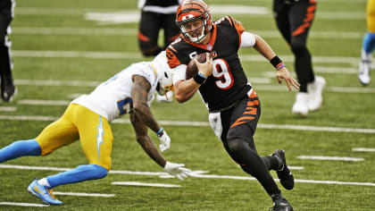 Burrow, Bengals Take Half-Time Lead Over Chargers