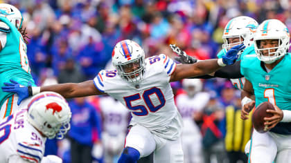 Buffalo Bills defensive end Gregory Rousseau beats Detroit Lions