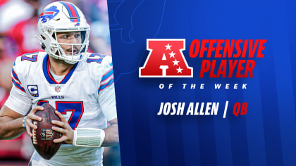 Josh Allen named AFC Offensive Player of the Month