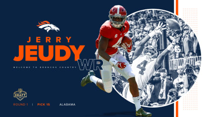 Jerry Jeudy football Paper Poster Broncos 4 - Jerry Jeudy