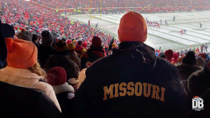 Young Broncos fan takes part in 'The Chop' at Arrowhead