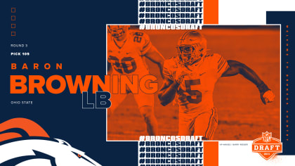 Baron Browning Selected by Denver Broncos with No. 105 Overall Pick in 2021  NFL Draft