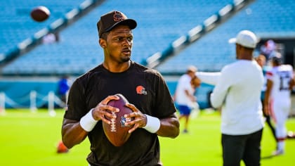 Deshaun Watson speaks before Browns' preseason opener vs. Jaguars