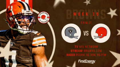 Cleveland Browns to face Las Vegas Raiders in a rare Saturday game