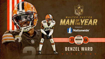 CB Denzel Ward named Cleveland Browns 2021 Walter Payton Man of the Year,  presented by Nationwide