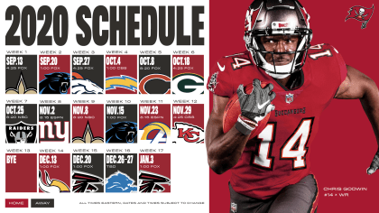 2020 Tampa Bay Buccaneers Schedule: Complete schedule, tickets and match-up  information for 2020 NFL Season