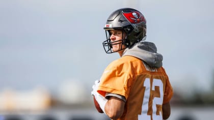 Tom Brady: Orange, Tampa Bay Buccaneers, Training, First Look, NFL