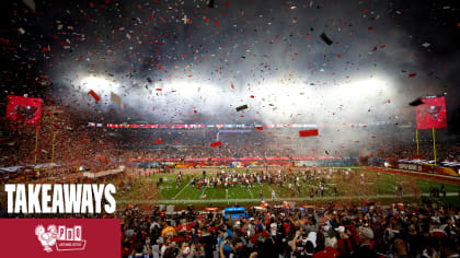 Tampa Bay Buccaneers Raymond James Stadium Super Bowl LV Celebration 8 x  10 Football Photo