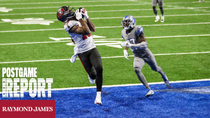 Tampa Bay Buccaneers wide receiver Chris Godwin (12) is stopped by  Washington Redskins defensive back Danny Johnson (41) during the first half  of an NFL football game Sunday, Nov. 11, 2018, in