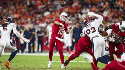 Cardinals rally to beat Broncos, 18-17, in a preseason game as QB