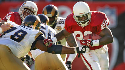 December 21, 2003: Arizona Cardinals Emmitt Smith warms up before the start  of the Seattle Seahawks vs Arizona Cardinals in Seattle, Washington at  Quest field in Seattle, WA.