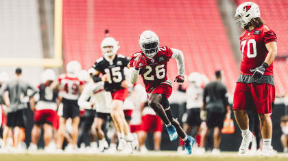 Jones in, Fitzgerald out at first day of Cardinals camp