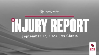Injury Report: Week 2 vs Giants
