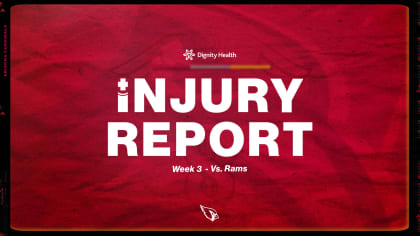 Injury Report: Week 3 Vs. Rams