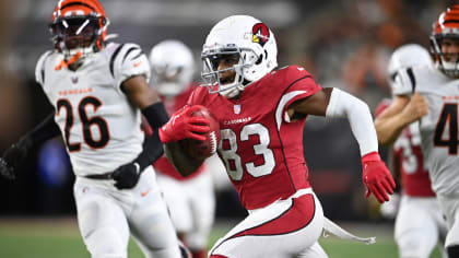 Arizona Cardinals wide receiver Greg Dortch (83) returns a kickoff