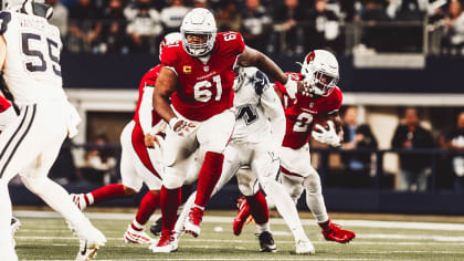 Arizona Cardinals center Rodney Hudson (61) during the first half