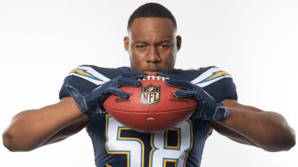 Outside linebacker Uchenna Nwosu of the Los Angeles Chargers reacts News  Photo - Getty Images