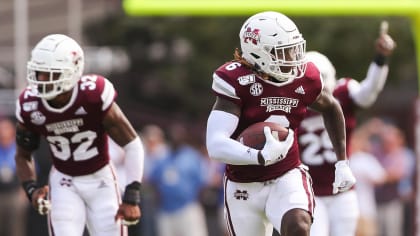 Mississippi State linebacker Willie Gay Jr. talks with Texans