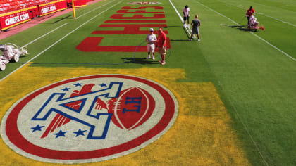 LOOK: Chiefs go with throwback Municipal Stadium end zone colors