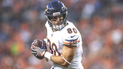 Chicago Bears tight end Trey Burton runs a route against the Washington  Redskins during the first half of an NFL football game Monday, Sept. 23,  2019, in Landover, Md. (AP Photo/Julio Cortez