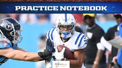 Practice notebook: Colts QB Anthony Richardson, C Ryan Kelly