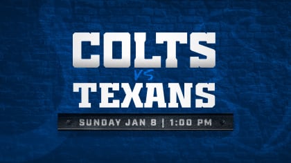 Colts' Week 18 Game vs. Houston Texans To Kick Off On Sunday, Jan