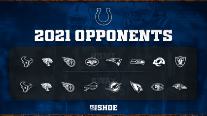 Who are the Colts' eight home and road opponents for the 2021 season?