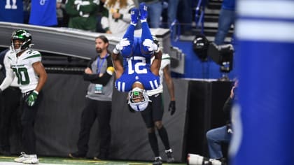 Cleveland Browns running back Terrance West (28) leaps in the air against  the Indianapolis Colts during an NFL football game on Sunday, Dec. 7, 2014,  in Cleveland. The Colts won 25-24. (Jeff