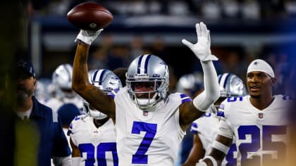 Dallas Cowboys cornerback Trevon Diggs (7) on the field during an NFL  divisional round playoff football