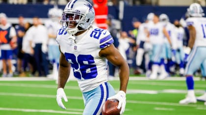 August 26, 2018: Dallas Cowboys cornerback Jourdan Lewis #27 runs back a  kickoff during a preseason NFL football game between the Arizona Cardinals  and the Dallas Cowboys at AT&T Stadium in Arlington