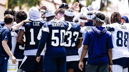 Dallas Cowboys wide receiver Ty Fryfogle at NFL football training