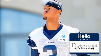 Dallas Cowboys wide receiver Dennis Houston (17) lines up for the snap  during an NFL football