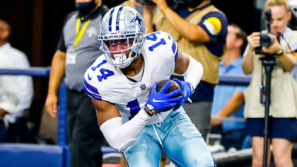 Dallas Cowboys linebacker Jabril Cox (14) runs on special teams against the  New York Giants during an NFL football game in Arlington, Texas, Sunday,  Oct. 10, 2021. (AP Photo/Michael Ainsworth Stock Photo - Alamy