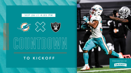 Miami Dolphins at Las Vegas Raiders Countdown to Kickoff