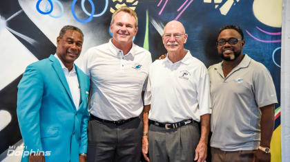 Lisa with Mark Duper and John Offerdahl, Dolphin Alumni