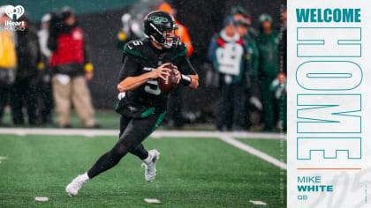 Miami Dolphins quarterback Mike White looks for an open receiver