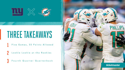 Three Takeaways Miami Dolphins New York Giants Week 13 NFL 2021