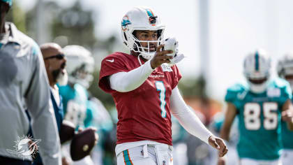 Dolphins quarterback Tua Tagovailoa tries to take advantage of joint  practices with Falcons