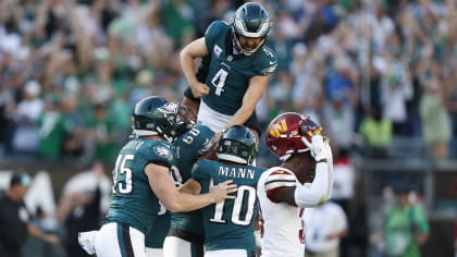 Philadelphia Eagles Celebrate Overtime win vs Washington