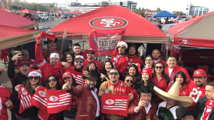 49ers fans tailgate before Falcons game