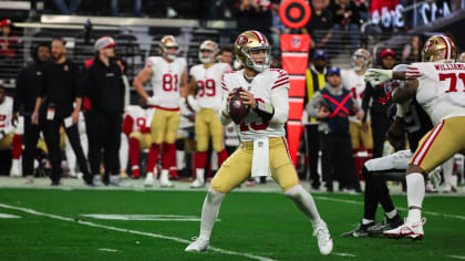 San Francisco 49ers fullback Moran Norris (L) celebrates in the